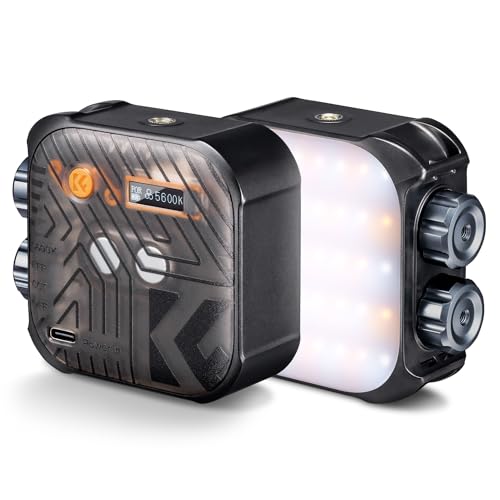 K&F Concept Magnetic LED Light, 2500K-9900K, CRI 96+, Black