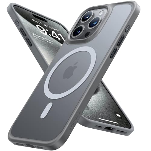 TORRAS 3.6m Shockproof iPhone 15 Pro MagSafe Case - Gray