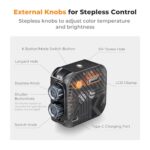 K&F Concept Magnetic LED Light, 2500K-9900K, CRI 96+, Black