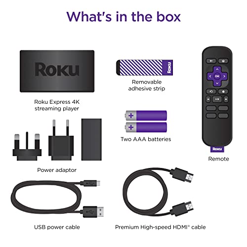 Roku Express 4K | HD/4K/HDR Streaming Player, Black