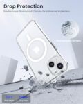 ORNARTO Magnetic Case for iPhone 13, Clear, 15.5 cm