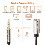 Amazon Basics 3.5mm Audio Extension Cable, 3.6m, Black/Grey