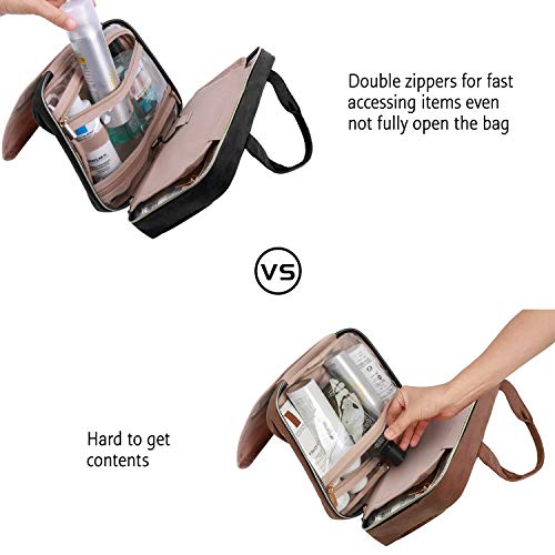 Clear Travel Toiletries Bag, 2 Pcs, TSA Approved, Black
