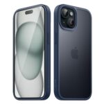 JETech Matte Case for iPhone 15 6.1cm, Storm Blue