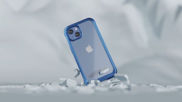 Diaclara iPhone 13 Case, 360° Full Body, Clear-Back, Blue