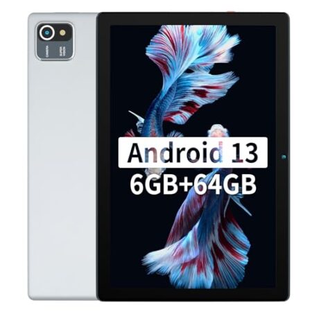 HiGrace 10" Android 13 Tablet, 6GB+64GB, 5000mAh, Silver