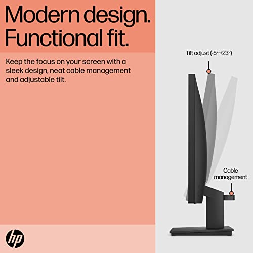 HP 55cm FHD Monitor - V22ve G5, 75Hz, HDMI, VGA, Black