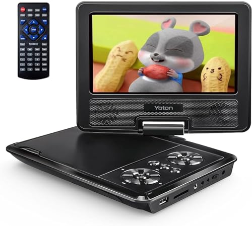 YOTON 24cm Portable DVD Player with 19cm HD Swivel Screen