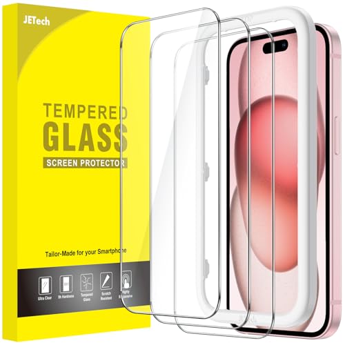JETech Screen Protector for iPhone 15 6.1cm, 3-Pack