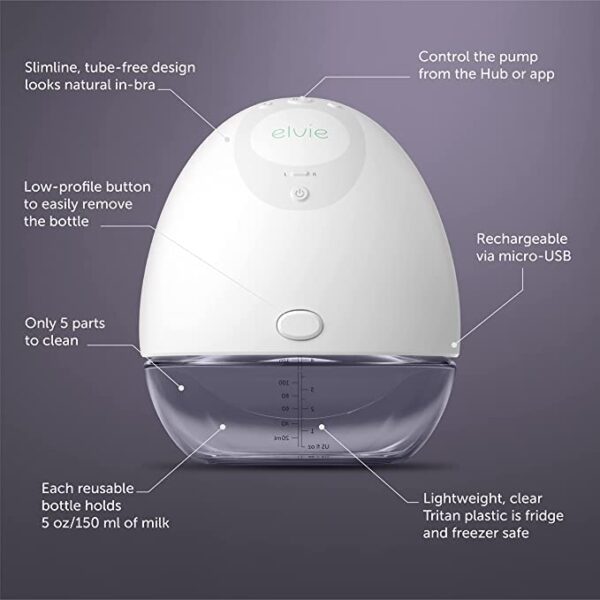 Elvie Double Electric Wearable Breast Pump (24mm/28mm)