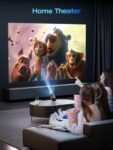 Mini WiFi Bluetooth Projector, 15000 Lux, 4K, 180° Rotation
