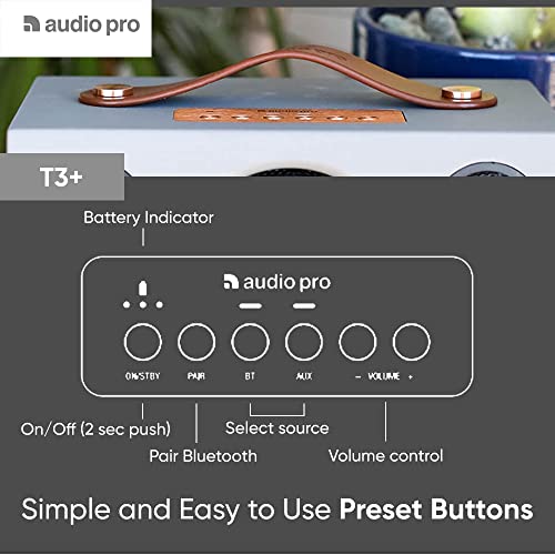 Audio Pro T3 Portable Bluetooth Speaker - Black