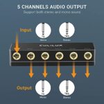 Cubilux 5-Channel 6.35mm Headphones Splitter Box, 5-Way
