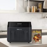MONCOOK Double Air Fryer 9L with 2 x 4.5L Baskets