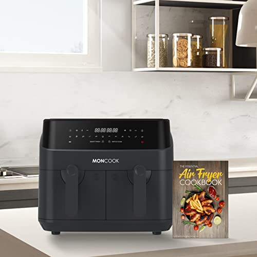 MONCOOK Double Air Fryer 9L with 2 x 4.5L Baskets