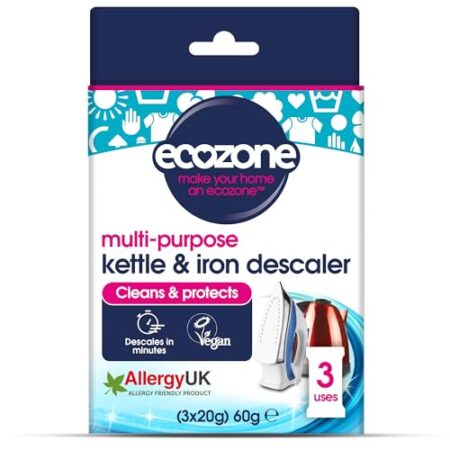 Ecozone Kettle & Iron Descaler, 3 Treatments, Vegan, Non-Toxic