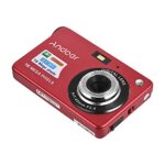 Andoer Digital Camera, 2.7cm LCD, 8X Zoom, 2 Batteries, Red