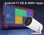 Mini 4K 1080P WiFi6 BT5.0 Android 11 Projector (White)