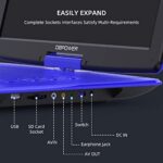 DBPOWER 40cm Portable DVD Player, 6hr Battery, Blue
