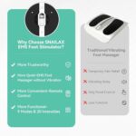 Snailax EMS Foot Massager with Remote, Cordless, 4 TENS