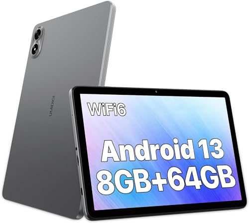 10.1" Android 13 Tablet, 8GB+64GB, WiFi 6, 6000mAh, Gray
