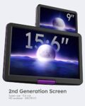 BOIFUN 39.6cm Portable DVD Player, 15.6" HD Screen, Purple