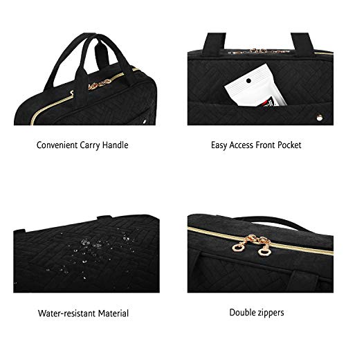 Clear Travel Toiletries Bag, 2 Pcs, TSA Approved, Black