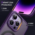 JETech Magnetic Case for iPhone 14 Pro Max, Deep Purple