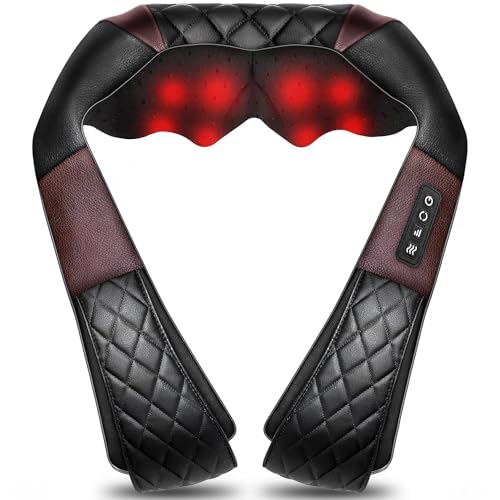 Heated Shiatsu Neck & Back Massager, 4D Deep Tissue