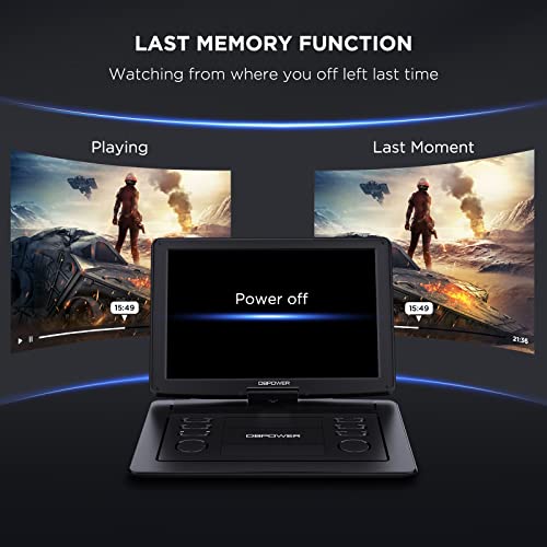 DBPOWER 45.5cm Portable DVD Player, 39.6cm HD Screen