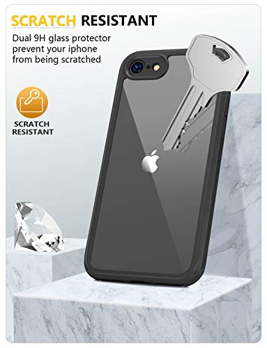 iPhone SE/8 Case with Screen Protector, Black