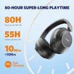 Roxel RX110 Lightweight Wired Foldable Headphones, Black