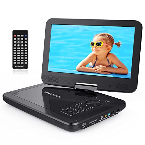 DBPOWER 25cm Portable DVD Player with 10" Swivel Screen