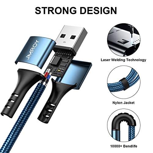 Micro USB Cable 2m 2-Pack Fast Charging Nylon for Android