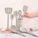 Umite Chef 15pcs Silicone Kitchen Utensil Set (Khaki)