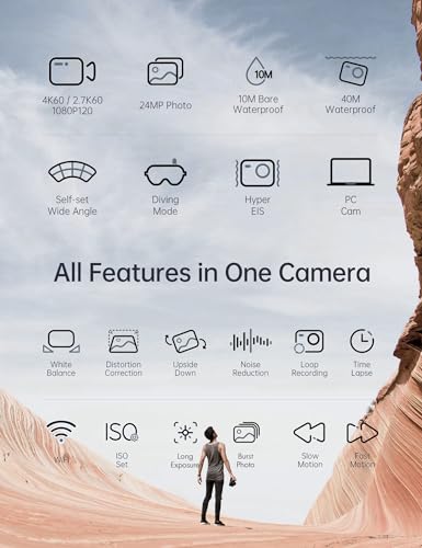 AKASO V50 X 4K Action Camera, 40m Waterproof, EIS, Touch Screen