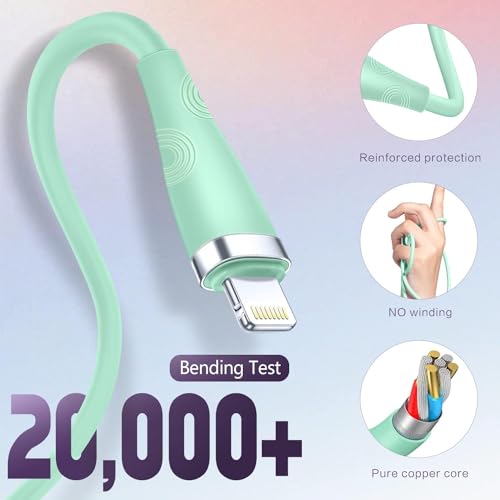 Yavud iPhone Charger Cable 3Pack 1.8M, MFi Certified