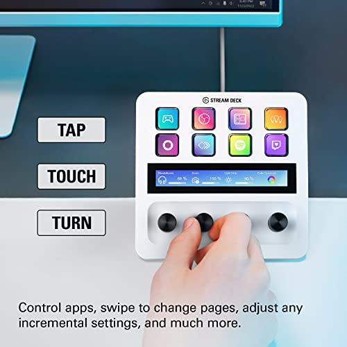 Elgato Stream Deck + White, audio mixer, live controller