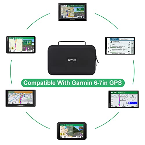 BOVKE Hard GPS Case for 15-18 cm Sat Nav, Black