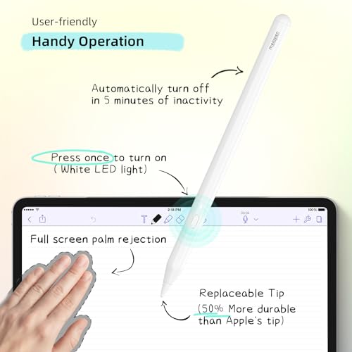 Metapen A11 Stylus for iPad 2018-2024, Bluetooth, Fast Charge