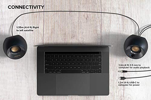 CREATIVE Pebble V2 USB-C Desktop Speakers, 8W RMS (Black)