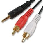 Aptii 3.5mm Jack to 2 x RCA Audio Cable 5m Lead
