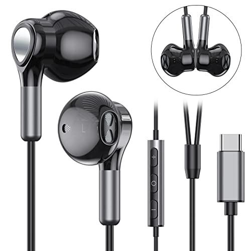 USB C Earphones for Samsung Galaxy & iPad Pro/Air/Pixel