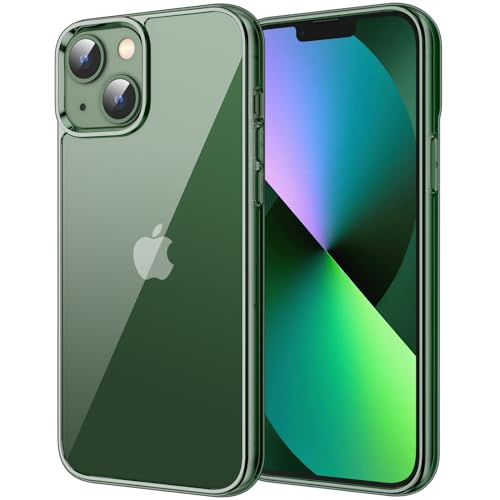 JETech Case for iPhone 13 15.5cm, Clear Back (Green)