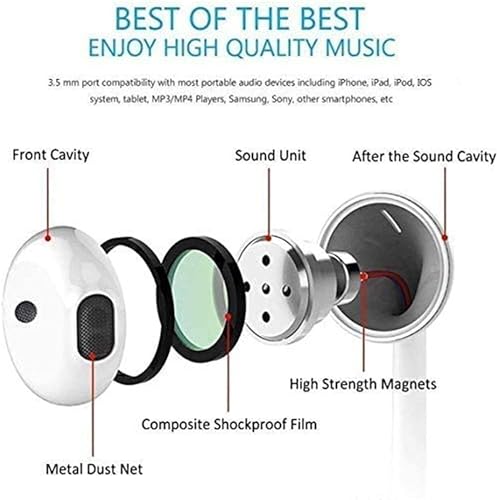 In-Ear Wired Headphones 3.5mm Jack with Mic & Volume Control