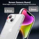 iCatchy Shockproof Clear Case for iPhone 14 (15.5 cm)