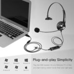 USB Headset with Mic, Noise Cancelling, Audio Controls