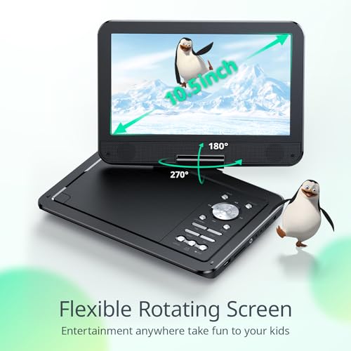 YOTON 31.75 cm Portable DVD Player with 26.67 cm HD Screen