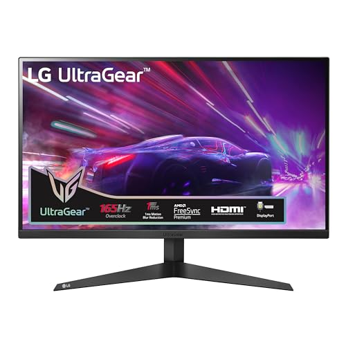 LG UltraGear 27" Gaming Monitor, 165Hz, 1ms, 1080p, FreeSync