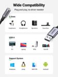 UGREEN USB to 3.5mm Audio Adapter External Sound Card